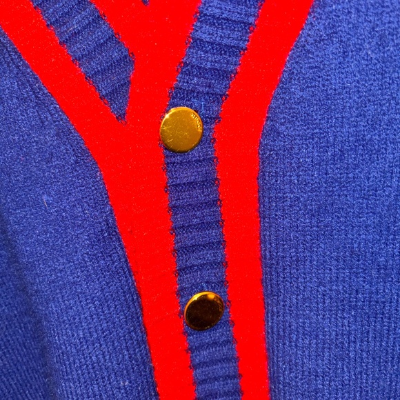 Vintage Authentic Gucci Alien Mascot Oversized Navy Blue Cardigan Mohair Cotton - Picture 11 of 12